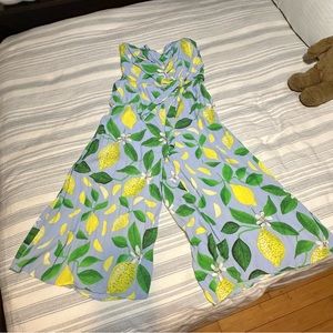 Maeve fun vacation strapless cropped jumpsuit